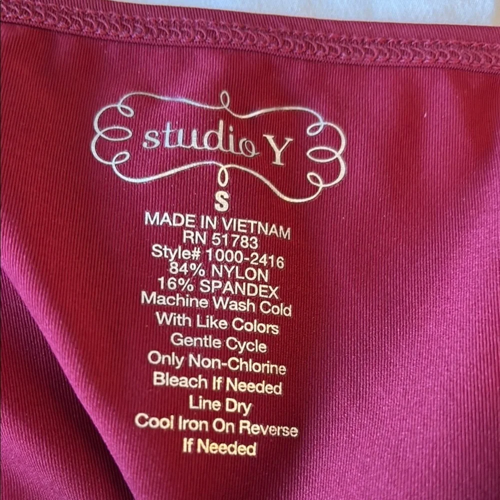 Studio Y Maurice’s 2 camisoles 1burgundy & 1 teal green with lace size Small - Picture 3 of 10